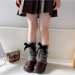 Children Leg Warmers Factory - Rib Bowknot Floral Rim Warmer