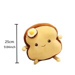 Plush Pillow Factory - Poached Egg Toast Bread Cushion Gift