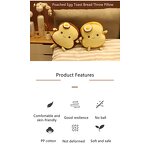 Plush Pillow Factory - Poached Egg Toast Bread Cushion Gift
