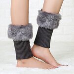 Leg Boots Factory - Winter Short Flip Warm Wool Knee Socks