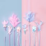 Cat Toys Factory - Long Pole Teasing Stick Feather Toy