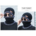 Winter Hat Factory - Unisex Teemo Knit Cap Thick Neck Scarf
