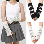 Women's Gloves Factory - Autumn Winter Split-Cuff Knit Gloves