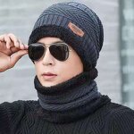 Winter Hat Factory - Unisex Teemo Knit Cap Thick Neck Scarf