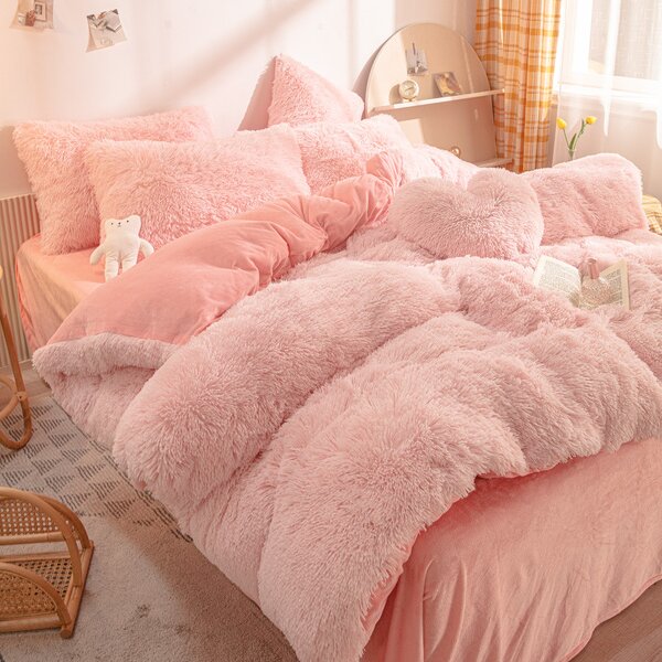 Duvet Cover Set Factory - Fluffy Faux Fur Microfiber Bedding