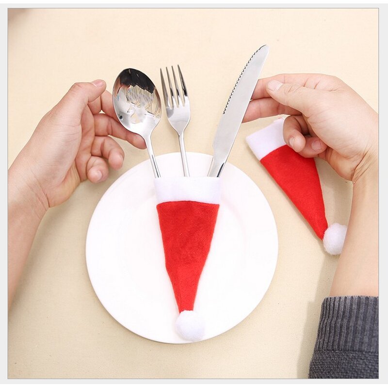 Tableware Holder Factory - Christmas Hat Kitchen Decor Bag