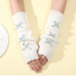 Women's Gloves Factory - Autumn Winter Split-Cuff Knit Gloves