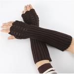 Fingerless Gloves Factory - Knit Fish Scale Pattern Arm Covers