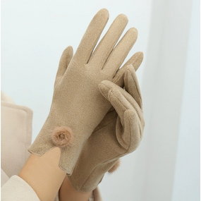 Winter Gloves Factory - Women Wool-Lined Touchscreen Gloves