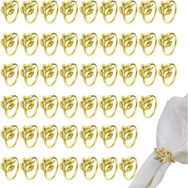 Napkin Rings Factory - Custom Gold Wedding Table Decor