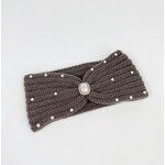 Headband Factory - Knitted Wool Pearl Diamond Hair Band