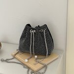 Women's Bucket Bag Factory - Custom Rhinestone Drawstring Bag