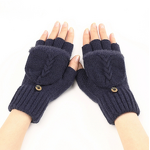 Women's Gloves Factory - Dual-season Fold-over Flap Gloves