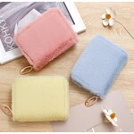Coin Purse Factory - Solid Color Square Plush Card Case