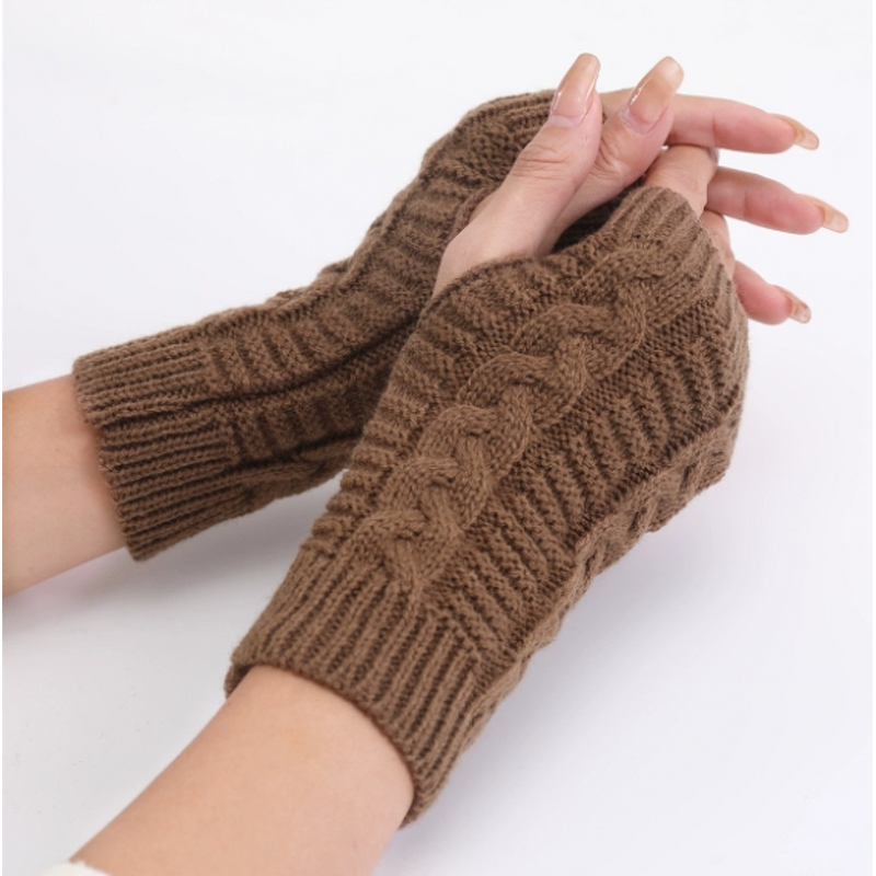 Half-Finger Gloves Factory - Acrylic Ribbed Knit Wrist Warmers