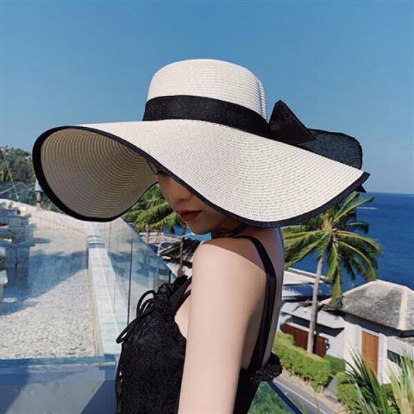 Sun Hat Factory - Women Beach Straw UPF50 Floppy Hat
