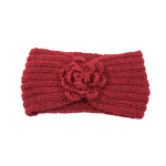 Knitted Headband Factory - Winter Flower Wide Edge Wool Band