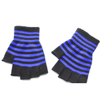 Fingerless Gloves Factory - Free-size Knit Striped Arm Warmers