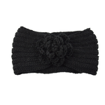 Knitted Headband Factory - Winter Flower Wide Edge Wool Band