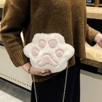 Plush Shoulder Bag Factory - Custom Cat Claw Chain Messenger Bag