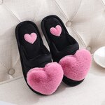 Slippers Factory - Plush Heart Indoor Winter Slippers for Women