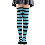 Over the Knee Socks Factory - Women Striped Thigh High Stockings