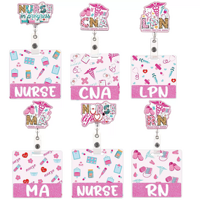 Nurse Badge Reel Factory - Scrub Life Acrylic RN CNA Holder