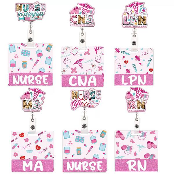 Nurse Badge Reel Factory - Scrub Life Acrylic RN CNA Holder