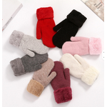 Winter Gloves Factory - Cute Plush Double-Layer Knit Gloves
