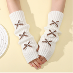 Women's Gloves Factory - Autumn Winter Split-Cuff Knit Gloves