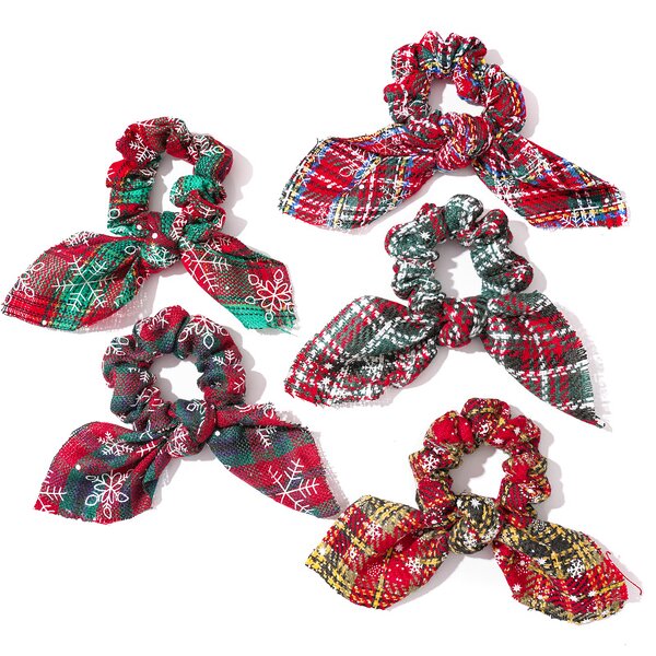 Christmas Hair Scrunchies Factory - Snowflake Bunny Hair Band