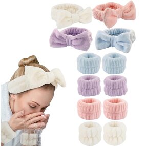 Headband Set Factory - 3pcs Plush Spa Skincare Set for Women