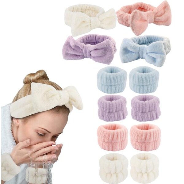 Headband Set Factory - 3pcs Plush Spa Skincare Set for Women