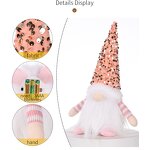 Christmas Doll Factory - LED Sequin Rudolph Gnome Decor
