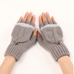 Women's Gloves Factory - Dual-season Fold-over Flap Gloves