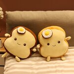 Plush Pillow Factory - Poached Egg Toast Bread Cushion Gift