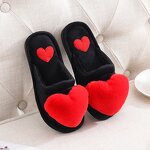 Slippers Factory - Plush Heart Indoor Winter Slippers for Women