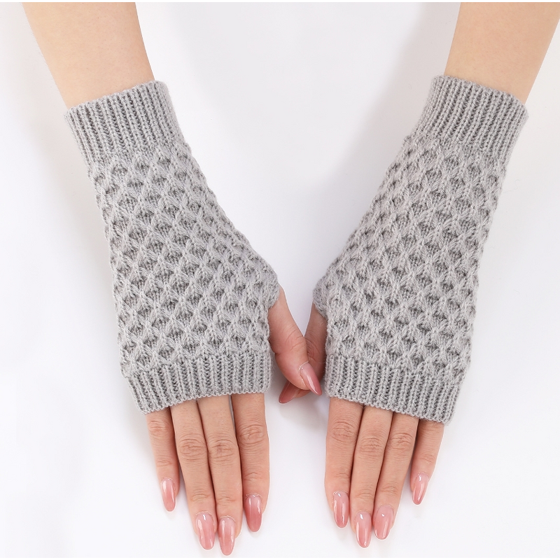 Winter Gloves Factory - Ladies Hand-Crocheted Half-Finger Mittens