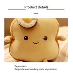 Plush Pillow Factory - Poached Egg Toast Bread Cushion Gift