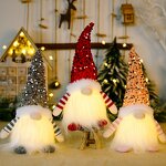 Christmas Doll Factory - LED Sequin Rudolph Gnome Decor