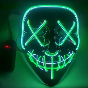 Halloween Mask Factory - LED Neon Glow Party Cosplay Mask