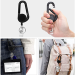 Badge Lanyard Factory - Retractable ID Reel with Carabiner