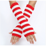 Winter Mittens Factory - Women Striped Knit Arm Warmers