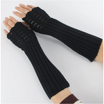 Fingerless Gloves Factory - Knitted Fishscale Pattern Arm Warmers