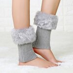 Leg Boots Factory - Winter Short Flip Warm Wool Knee Socks
