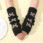 Women's Gloves Factory - Autumn Winter Split-Cuff Knit Gloves