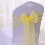 Chair Back Flower Factory - Bow Wedding Banquet Chair Decoration