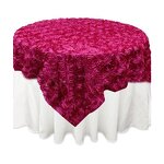 Satin Table Cloth Factory - Fancy Rosette Decorative Tablecloth