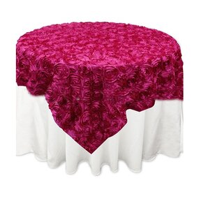 Satin Table Cloth Factory - Fancy Rosette Decorative Tablecloth