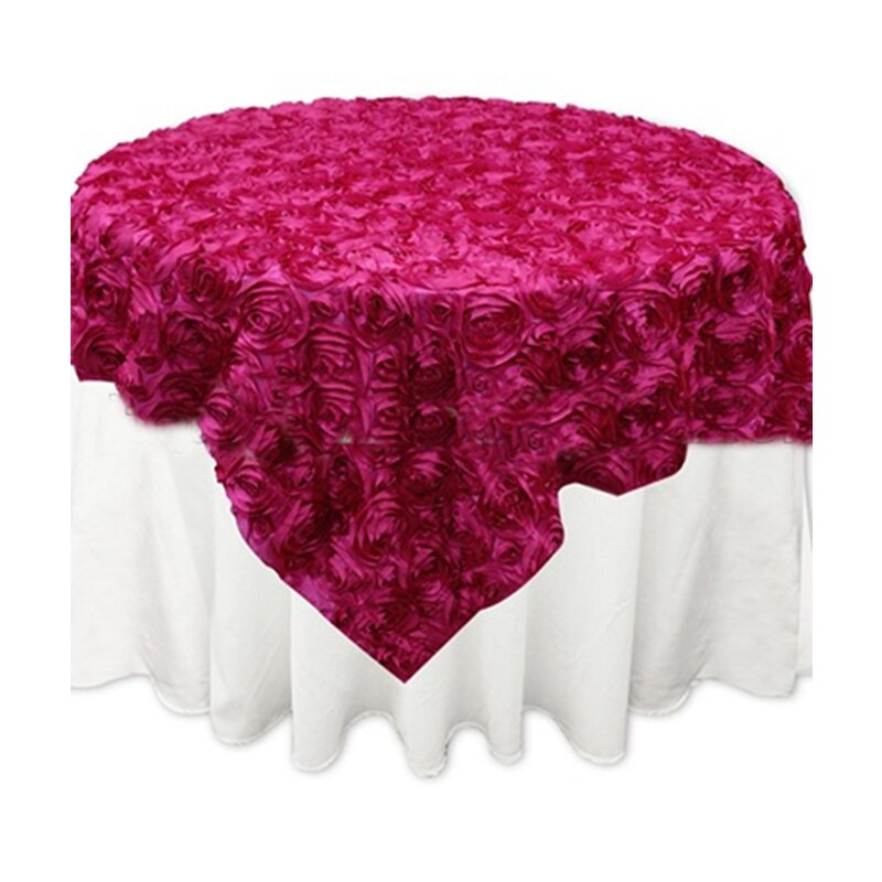 Satin Table Cloth Factory - Fancy Rosette Decorative Tablecloth